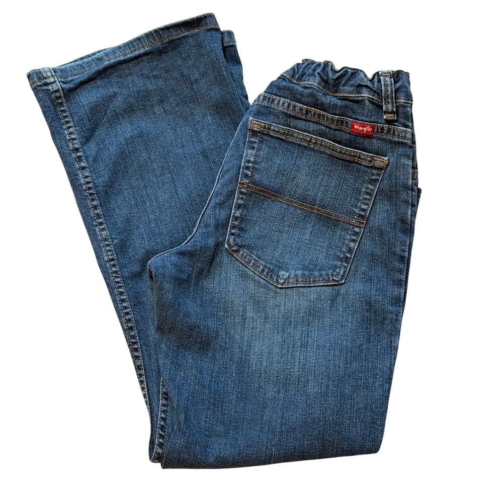 WRANGLER Blue Denim Youth Jeans Husky 16 Adjustable Waist